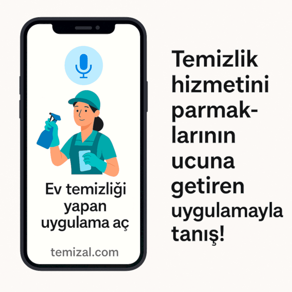 Ev temizliği yapan uygulama aç
