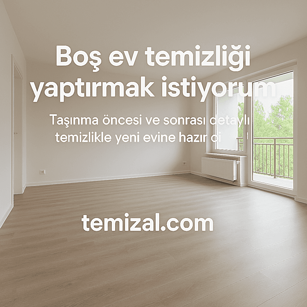 Boş ev temizliği yaptırmak istiyorum