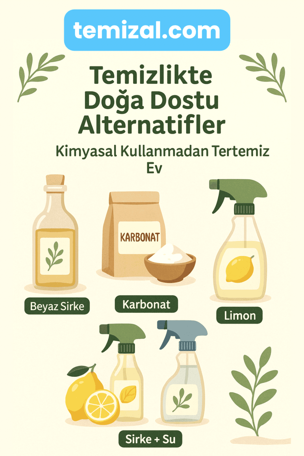 Temizlikte Doğa Dostu Alternatifler: Kimyasal Kullanmadan Tertemiz Ev