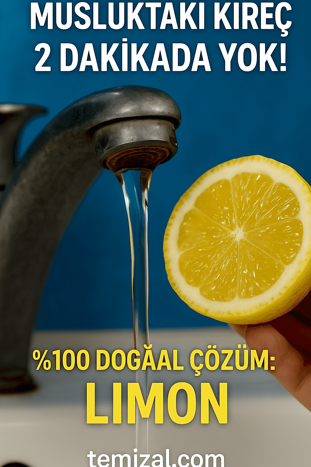 Sirke ve Karbonata Gerek Yok: Musluktaki Kireci Tek Hamlede Söküp Atan Doğal Yöntem