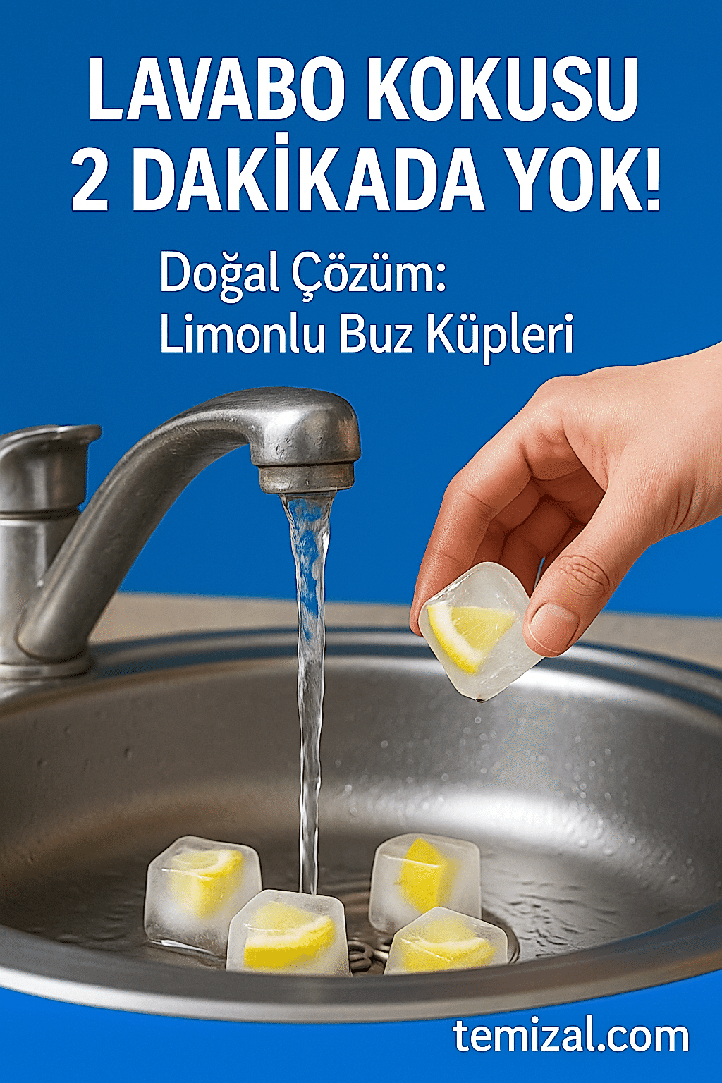 Lavabo Kokusu Buz Küpü ile Yok Oluyor! Doğal ve Etkili Yöntem