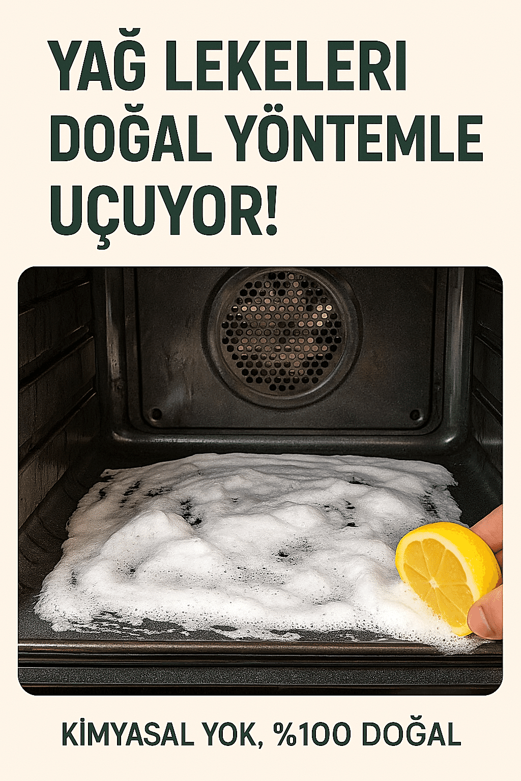 Yağ Lekeleri Doğal Yöntemle Uçuyor! Kabartma Tozu ve Limon ile Fırın Temizliği